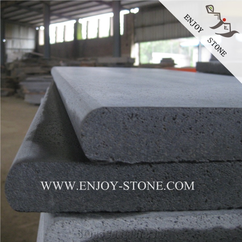 China Grey Basaltina Swimming Pool Pavers,Gray Bluestone Bullnose Pool Tiles,Basalt Pool Coping,China Basalt Pool Terraces,Zhangpu Basalt Pool Coping