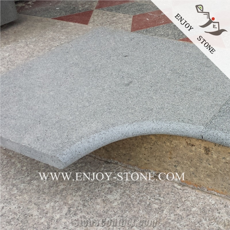 China Grey Granite Pool Terraces,Sesame Grey Granite Pool Coping,G654 Dark Gray Granite Bullnose Swimming Pool Pavers,Fujian Grey Granite Pool Pavers