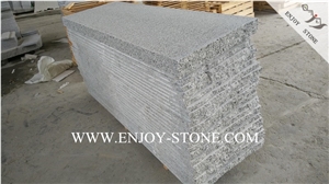 China New G603 Flamed Granite Tiles&Slabs,Light Grey Granite Flooring&Wall Covering,Bianco Crystal G603 Granite Stone