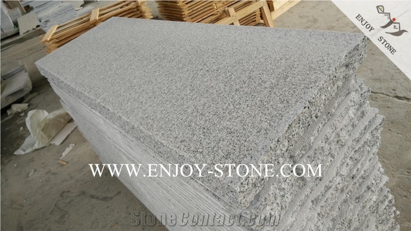 China New G603 Flamed Granite Tiles&Slabs,Light Grey Granite Flooring&Wall Covering,Bianco Crystal G603 Granite Stone