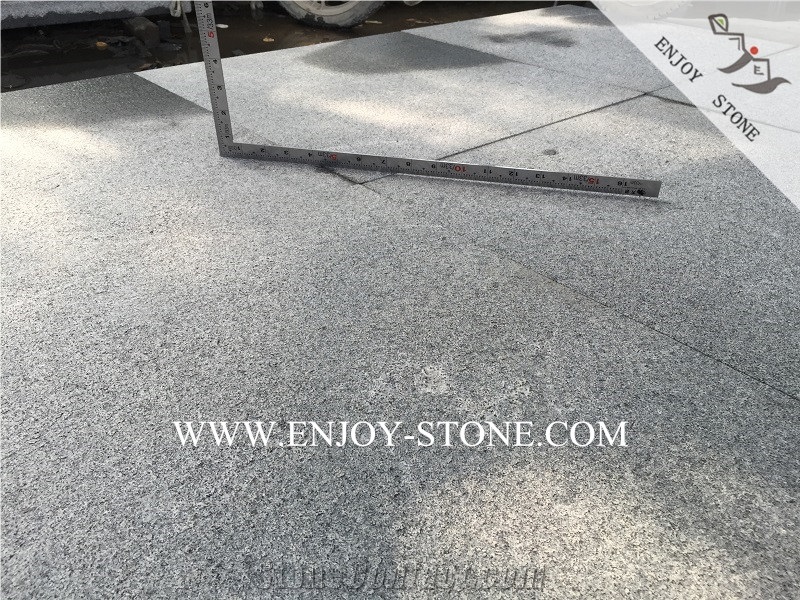 China Padang Dark Grey Granite G654 Tiles&Slabs,Sesame Black Granite Floor Covering,Flamed Granite Wall Covering for Exterior Decoration