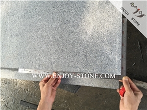 China Padang Dark Grey Granite G654 Tiles&Slabs,Sesame Black Granite Floor Covering,Flamed Granite Wall Covering for Exterior Decoration
