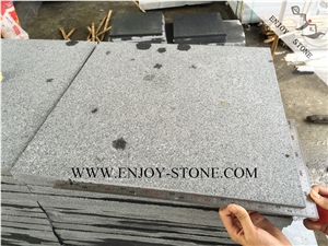 China Padang Dark Grey Granite G654 Tiles&Slabs,Sesame Black Granite Floor Covering,Flamed Granite Wall Covering for Exterior Decoration