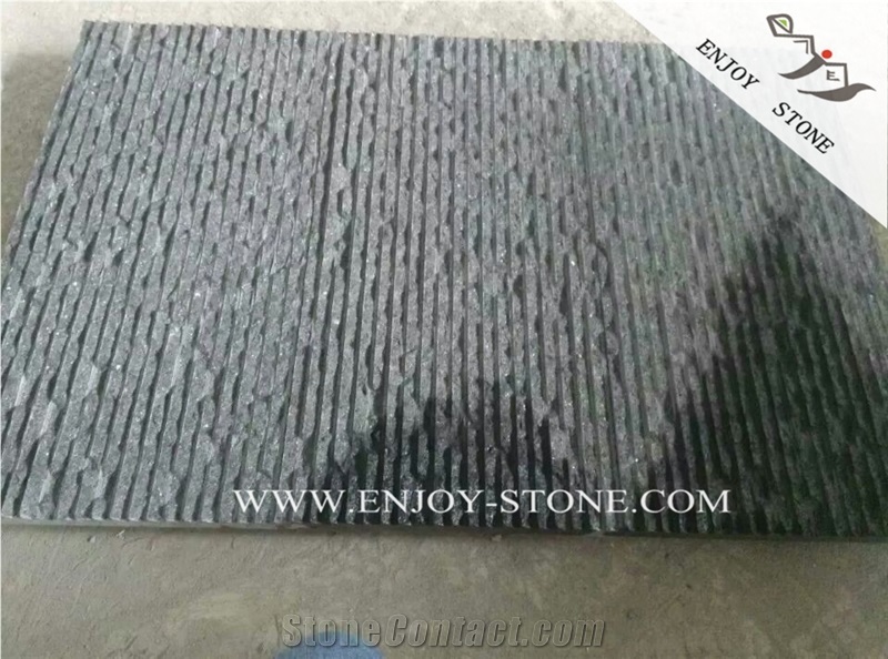 Chinese Black Basalt Garden Water Fall Tile,G684 Black Pearl Basalt Garden Wall Panel,Artificial Rocks Water Feature Tile,Padang Black