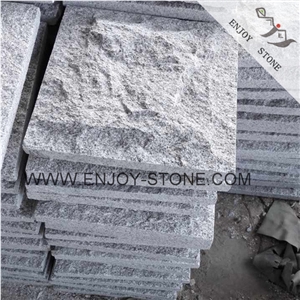 Chinese G603 Grey Granite Paving Stone,Cube Exterior Building Stone,Cheap Ash Gray Granite Paver Stone,Cube Stone,Drive Way Patio Paving Stone with Mushroom Finish ,Split Face Mushroom Stone