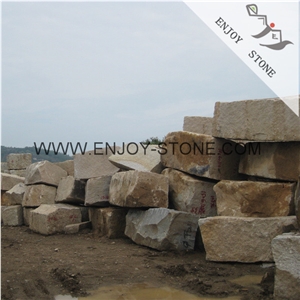 Chinese G682 Rustic Yellow Granite Stone,Granite Block for Landscaping and Garden,Rock Stone,Building Stone