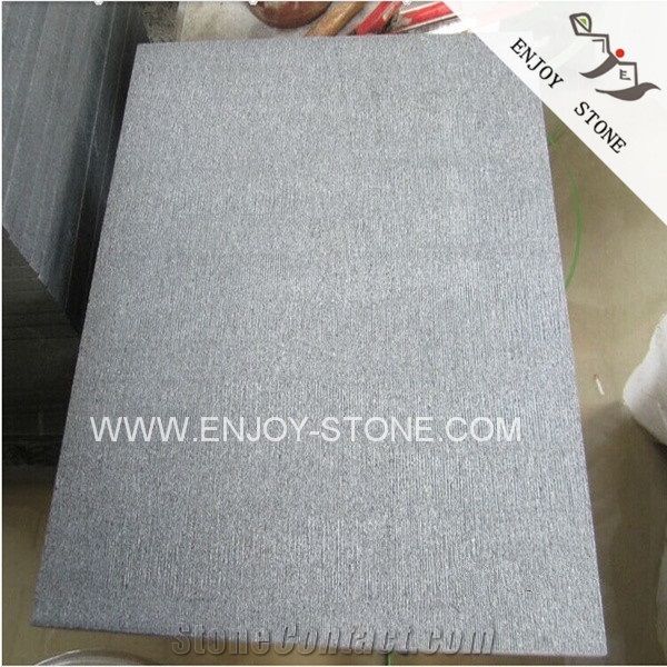 Chiseled Finish Padang Dark G654 Grey Granite,Sesame Black Of China,Grey Granite Chiselled Tiles for Flooring,China Impala Black Cut to Size Tiles & Slabs for Wall Cladding and Flooring