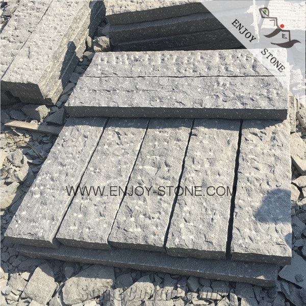 Cleft Cheap G654 Dark Grey Granite,Padang Dark,Sesame Black Paving Stone,Courtyard Road Pavers,,Exterior Pattern,Driveway Paving Stone