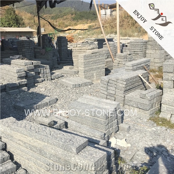 Cleft Cheap G654 Dark Grey Granite,Padang Dark,Sesame Black Paving Stone,Courtyard Road Pavers,,Exterior Pattern,Driveway Paving Stone