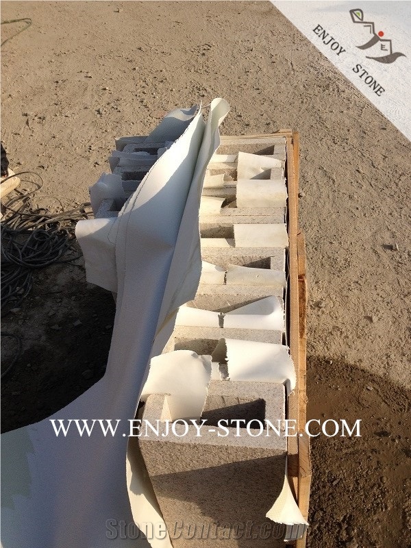 Curved/Straight Square Edge Drop Face Swimming Pool Coping,G682 Yellow Rusty Granite One Piece Solid Pool Terraces