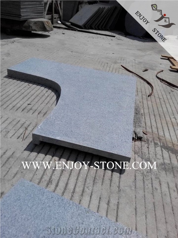 Cut to Sizes G654 Grey Granite,Padang Dark/Sesame Black Flamed Pool Coping Terraces,Swimming Pool Decks