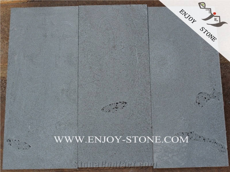 Dark Grey Andesite Wall Tiles with Catpaws,Paving Stone,Andesite Paver,Basalt Slabs,Hainan Basalt