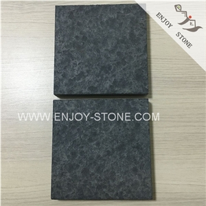 Exfoliated / Flamed Finish Zhangpu Black Basalt Floor Covering,Black Absolute Basalt Paving Stone,Black Basalt Cobble Stone