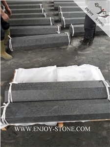 Flamed Curb Stone G684 Fuding Black, Black Basalt, Black Pearl Basalt, Black Basalt, Flamed Tile/Cut to Size,Flamed Slabs/Flooring/Walling/Pavers/Curbstone/Kerbstone
