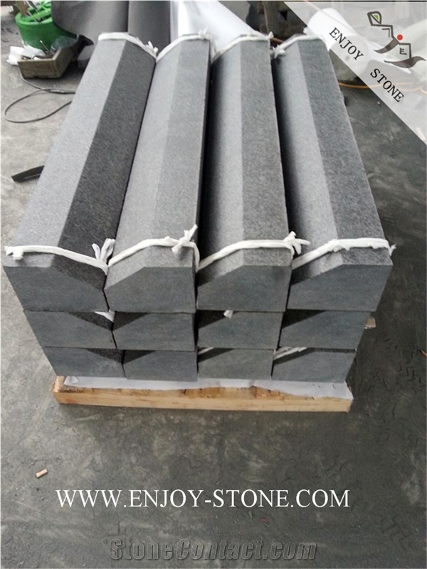 Flamed Curb Stone G684 Fuding Black, Black Basalt, Black Pearl Basalt, Black Basalt, Flamed Tile/Cut to Size,Flamed Slabs/Flooring/Walling/Pavers/Curbstone/Kerbstone