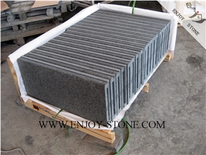 Flamed Rebated Bullnose G684 Fuding Black, Black Basalt, Black Pearl Basalt, Black Basalt, Flamed Tile/Cut to Size,Flamed Slabs/Flooring/Walling/Pavers