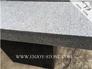 Flamed Rebated G654 Sesame Black, Padang Grey, Sesame Grey, Sesame Gray, Sawn,Flamed Dropface Tiles/Cut to Size/Slabs/Flooring/Walling/Pavers/Granite/Coping