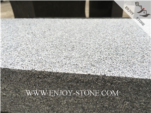 Flamed Rebated G654 Sesame Black, Padang Grey, Sesame Grey, Sesame Gray, Sawn,Flamed Dropface Tiles/Cut to Size/Slabs/Flooring/Walling/Pavers/Granite/Coping
