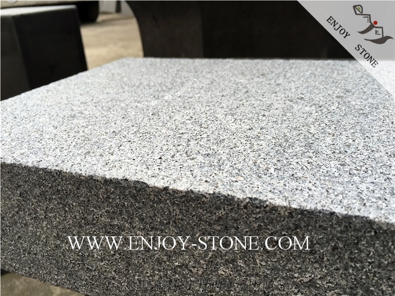 Flamed Rebated G654 Sesame Black, Padang Grey, Sesame Grey, Sesame Gray, Sawn,Flamed Dropface Tiles/Cut to Size/Slabs/Flooring/Walling/Pavers/Granite/Coping
