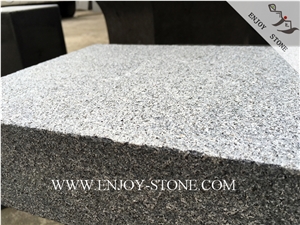 Flamed Rebated G654 Sesame Black, Padang Grey, Sesame Grey, Sesame Gray, Sawn,Flamed Dropface Tiles/Cut to Size/Slabs/Flooring/Walling/Pavers/Granite/Coping