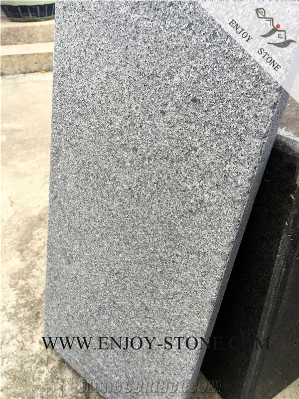 Flamed Rebated G654 Sesame Black, Padang Grey, Sesame Grey, Sesame Gray, Sawn,Flamed Dropface Tiles/Cut to Size/Slabs/Flooring/Walling/Pavers/Granite/Coping