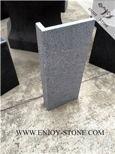 Flamed Rebated G654 Sesame Black, Padang Grey, Sesame Grey, Sesame Gray, Sawn,Flamed Dropface Tiles/Cut to Size/Slabs/Flooring/Walling/Pavers/Granite/Coping