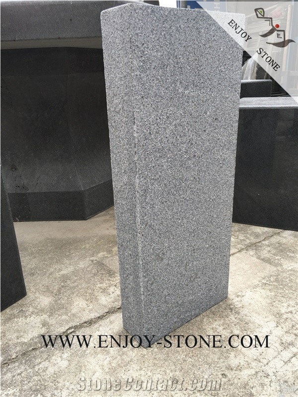 Flamed Rebated G654 Sesame Black, Padang Grey, Sesame Grey, Sesame Gray, Sawn,Flamed Dropface Tiles/Cut to Size/Slabs/Flooring/Walling/Pavers/Granite/Coping