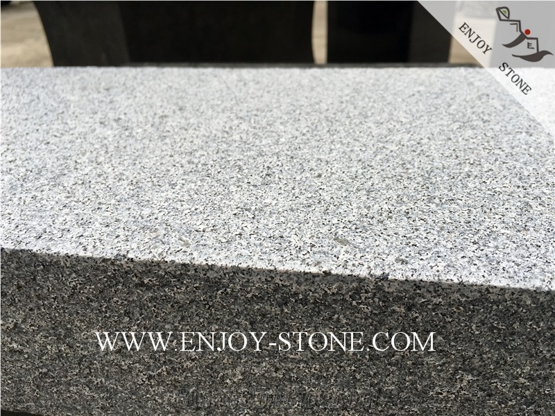 Flamed Rebated G654 Sesame Black, Padang Grey, Sesame Grey, Sesame Gray, Sawn,Flamed Dropface Tiles/Cut to Size/Slabs/Flooring/Walling/Pavers/Granite/Coping