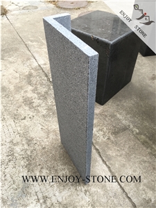 Flamed Rebated G654 Sesame Black, Padang Grey, Sesame Grey, Sesame Gray, Sawn,Flamed Dropface Tiles/Cut to Size/Slabs/Flooring/Walling/Pavers/Granite/Coping