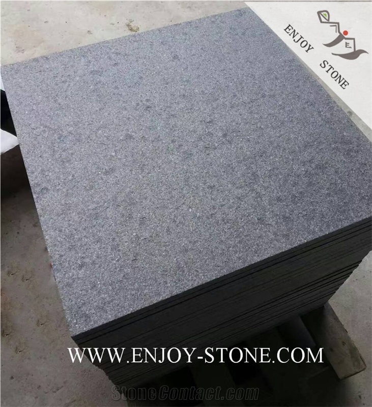 Flamed Tile G684 Fuding Black, Black Basalt, Black Pearl Basalt, Black Basalt, Flamed Tile/Cut to Size,Flamed Slabs/Flooring/Walling/Pavers