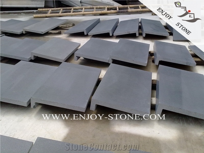 Fujian Black Basalt Rebated Pool Pavers,China Black Basalt Dropface Pool Tile,Dark Grey Andesite Swimming Pool Pavers,Basalt Pool Coping