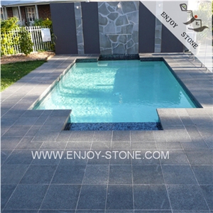 Fujian Black Granite Swimming Pool Tiles for Sale,Swimming Pool Coping Tiles