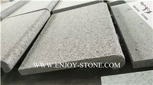 Fujian New G603 Grey Granite Pool Coping,Flamed Finish,Bullnose Edging,Drop Face Swimming Pool Pavers