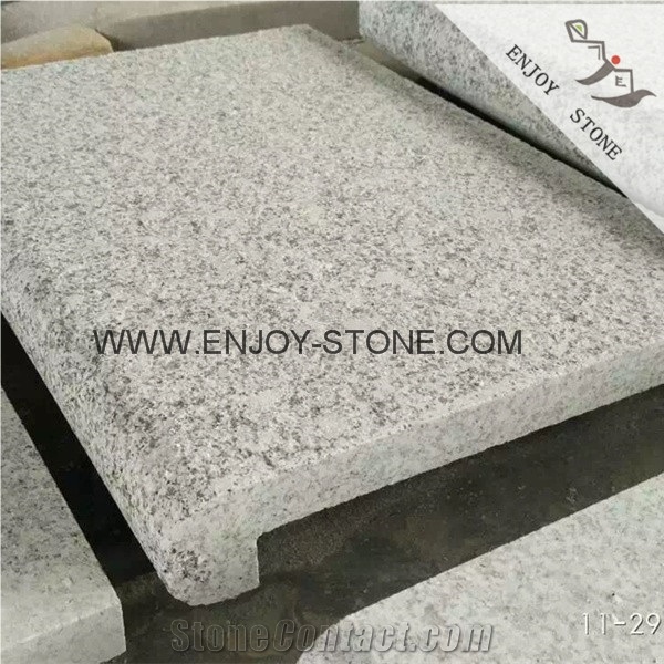 G603 Ash Grey Granite,Sesame White Granite Stone Pool Coping Bullnose,Bullnose Pool Coping,Solid Tile for Swimming Pool,Pool Deck Drain,Pool Channels