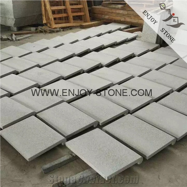 G603 Ash Grey Granite,Sesame White Granite Stone Pool Coping Bullnose,Bullnose Pool Coping,Solid Tile for Swimming Pool,Pool Deck Drain,Pool Channels