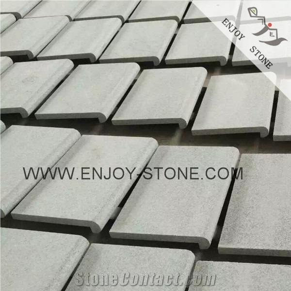 G603 Ash Grey Granite,Sesame White Granite Stone Pool Coping Bullnose,Bullnose Pool Coping,Solid Tile for Swimming Pool,Pool Deck Drain,Pool Channels