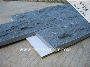 G612 Natural Split Face Mushroom Stone,Zhangpu Oliver Green Granite Mushroom Wall Cladding Stone for Wall&Floor Decoration