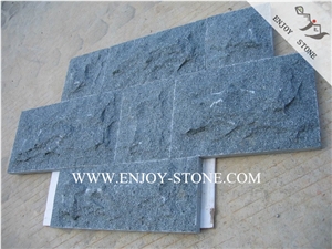 G612 Natural Split Face Mushroom Stone,Zhangpu Oliver Green Granite Mushroom Wall Cladding Stone for Wall&Floor Decoration