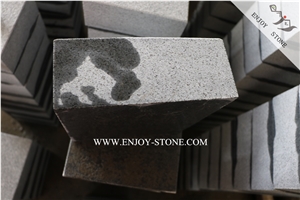 G654 China Dark Grey Granite Cube Stone,Sesame Black Driveway Granite Paving Stone,G654 Top Flamed Cobble Stone,Exterior Paving Sets