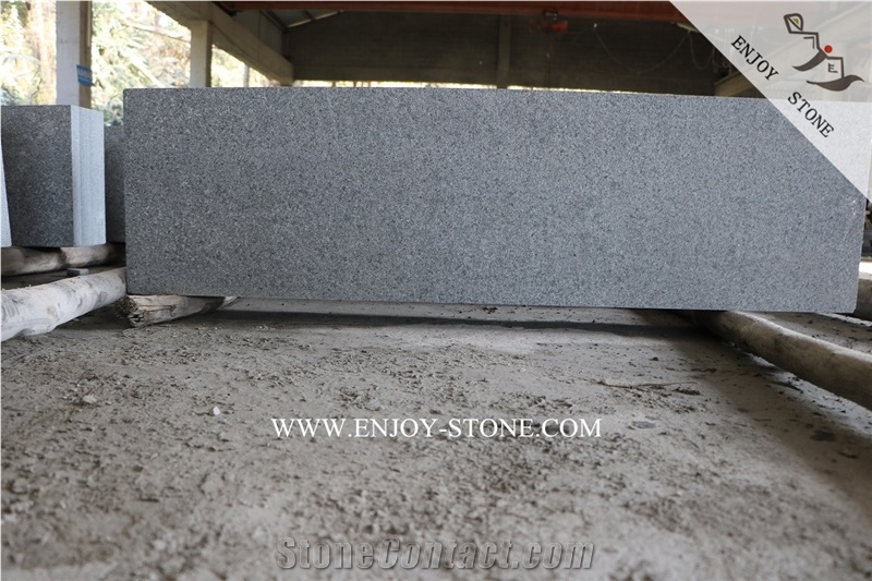 G654 China Dark Grey Granite,Padang Dark Granite Kerb Stone,Flamed Boarder Curbstone,Exterior Road Side Kerbs