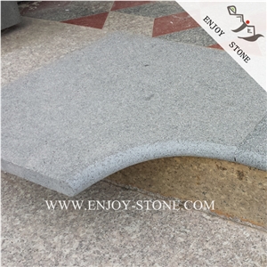 G654 Dark Gray Granite Bullnose Swimming Pool Paver,Sesame Grey Granite Coping,Dark Grey Swimming Pool Coping,Granite Pool Paver,Granite Pool Tile