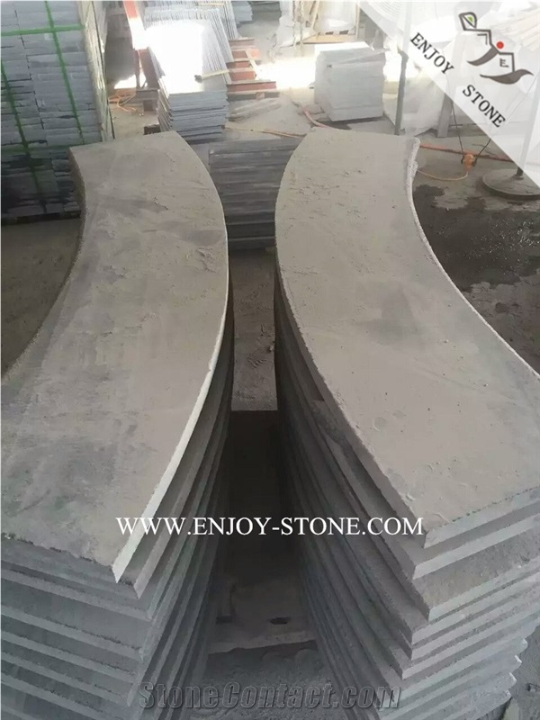 G654 Dark Grey Granite,Padang Dark Granite Swimming Pool Coping,Curved Bullnose Pool Terraces