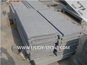 G654 Swimming Pool Coping Tiles,Flamed and Bullnose Edge Pool Pavers,Padang Dark Granite Pool Terraces,Pool Coping