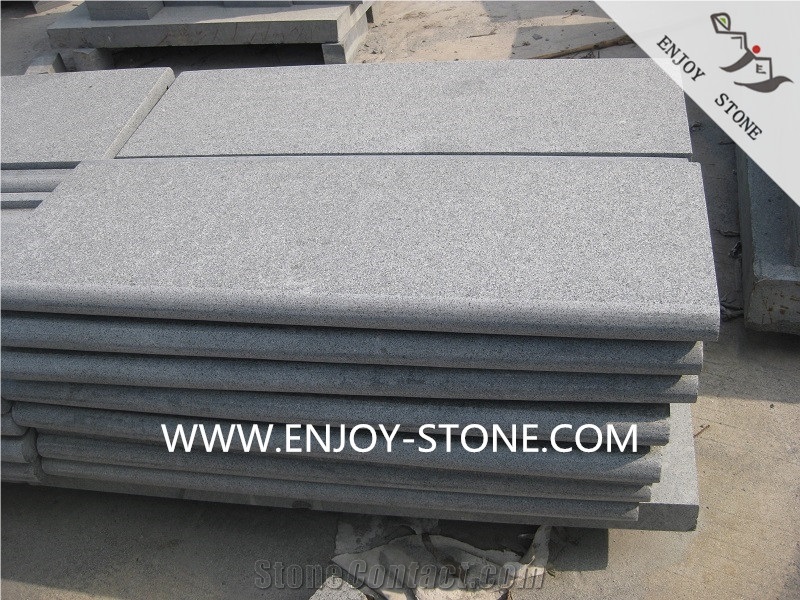 G654 Swimming Pool Coping Tiles,Flamed and Bullnose Edge Pool Pavers,Padang Dark Granite Pool Terraces,Pool Coping