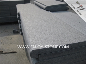 G654 Swimming Pool Coping Tiles,Flamed and Bullnose Edge Pool Pavers,Padang Dark Granite Pool Terraces,Pool Coping