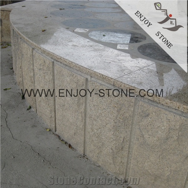 G682 Rusty Yellow Granite,Misty Yellow Granite Flower Bed,Granite Flower Terrace,Granite Planter Coping Stone,Planter Pots,Planter Boxs,Landscaping Planters
