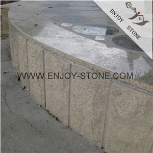 G682 Rusty Yellow Granite,Misty Yellow Granite Flower Bed,Granite Flower Terrace,Granite Planter Coping Stone,Planter Pots,Planter Boxs,Landscaping Planters