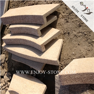 G682 Sunset Gold Granite Swimming Pool Pavers,China Yellow Granite Pool Coping,Rustic Granite Swimming Pool Coping,Misty Yellow Granite Pool Tile