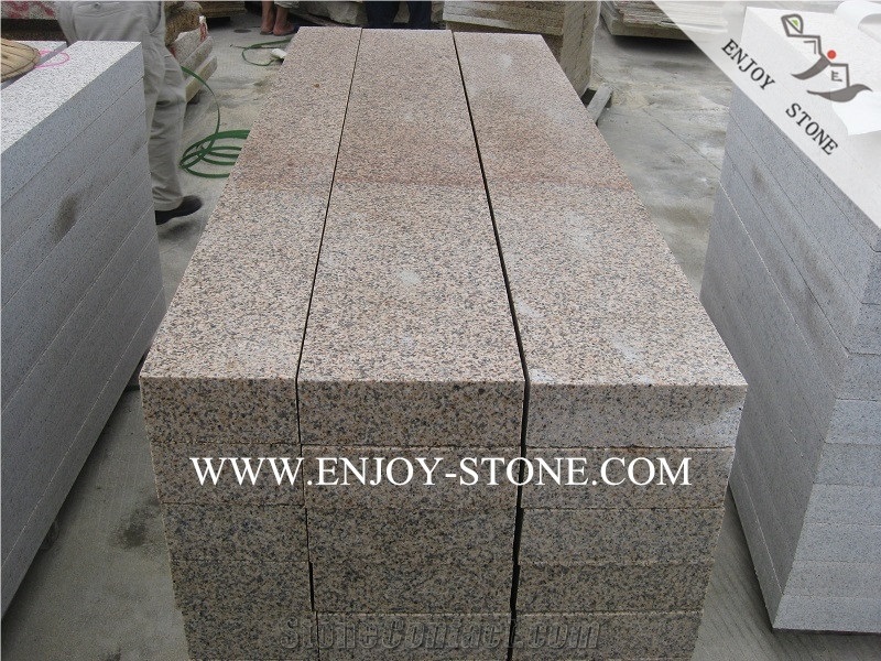 G682 Yellow Rusty Granite Stairs&Risers,Flamed Granite Stairs Treads,Steps For Outdoor Decoration