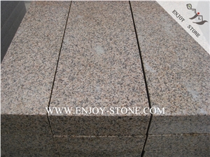 G682 Yellow Rusty Granite Stairs&Risers,Flamed Granite Stairs Treads,Steps For Outdoor Decoration